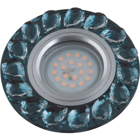 Встраиваемый точечный светильник Fametto Peonia DLS-P107 GU5.3 CHROME/SMOKE+CLEAR (220V, круглые)