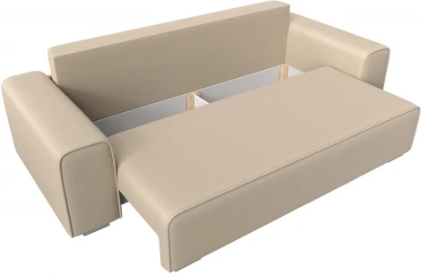 Диван прямой Лига-029 (Бежевый/Экокожа) Лига Диванов арт.121031
