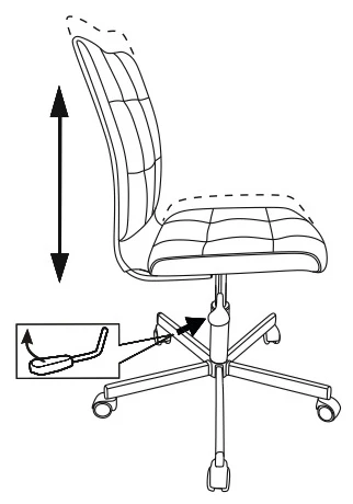 Кресло Бюрократ CH-330M светло-розовый Diamond 357 эко.кожа крестовина металл