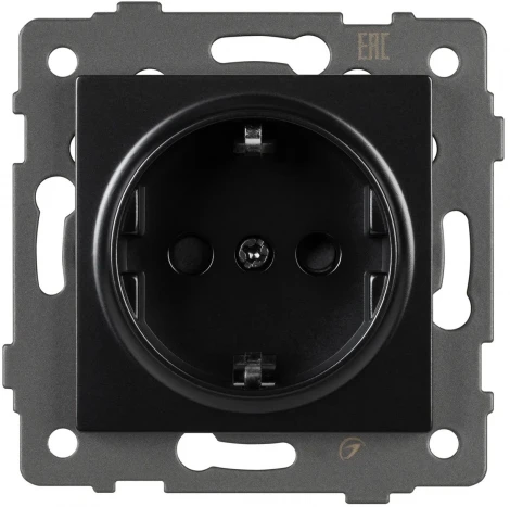 Механизм электрической розетки SCT-MEU1-PL-BK-V (250V, 16A) (Arlight) 049815