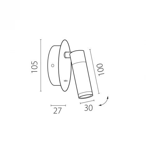 Спот 5W 260LM 3000K, белый Lightstar Omega 200636