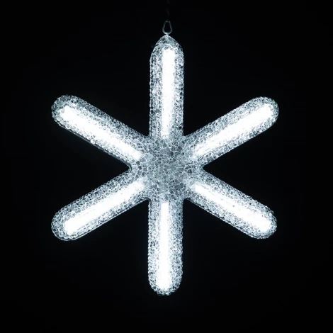 Светодиодная снежинка "Московская" диаметр 0,3м, акрил, белая 24B, IP65 Laitcom DC-30-24V