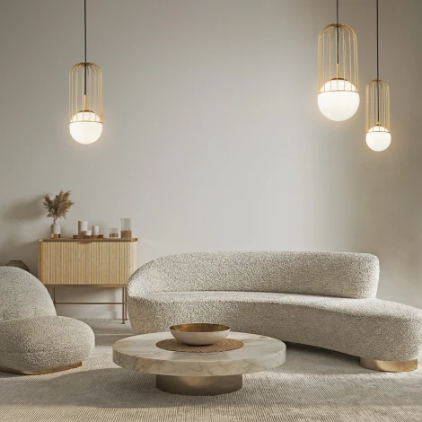 Подвесной светильник Maytoni Telford P362PL-01G (220V, на проводе, шар)