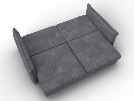 Диван прямой Лига-100 НПБ (ДСП,Фанера/Пластик/Велюр/Темно-серый) Лига Диванов 133643