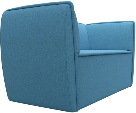 Диван кухонный прямой Бергамо 2-х местный (Голубой/Рогожка) Лига Диванов арт.123744