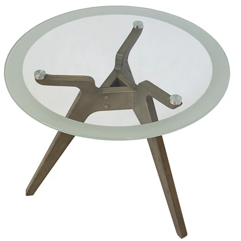 Стол журнальный Рилле 449 шимо/стекло прозрачное Mebelik 009587