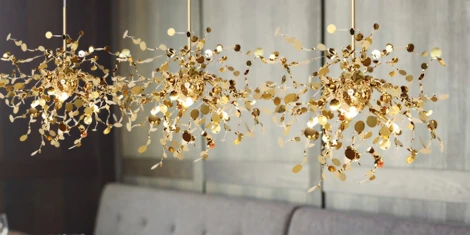 Подвесная люстра Tezani Argent Suspension Pendant Lamp 40 Gold ImperiumLoft 40,2059 (84500-22) (220V, на проводе)