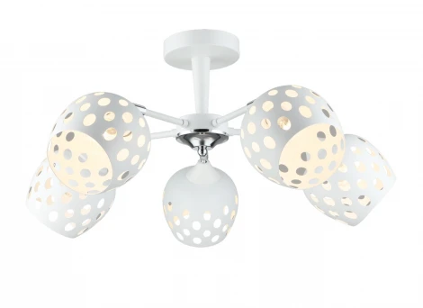 Потолочная люстра на штанге Мелодия Света SL1N SL6864-5 WT+CR 000066035