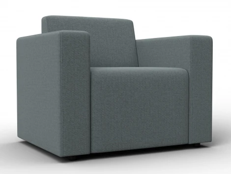 Кресло Лига-093 (ДСП,Брус,Фанера/Пластик/Рогожка/Серый) Лига Диванов 132462