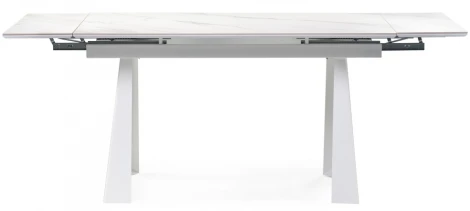 Керамический стол Woodville Бэйнбрук 140х80х76 белый мрамор / белый 530826