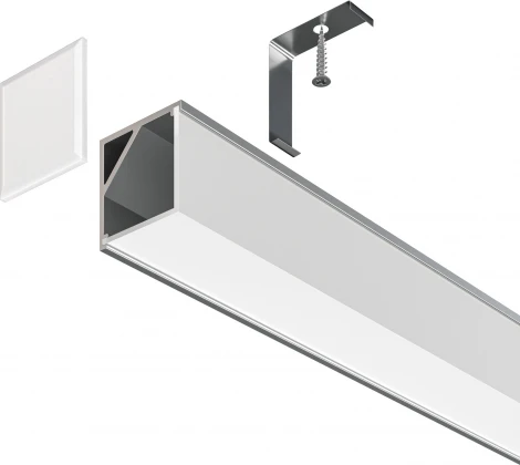 Алюминиевый профиль накладной 16x16 S Maytoni Led Strip ALM009S-2M