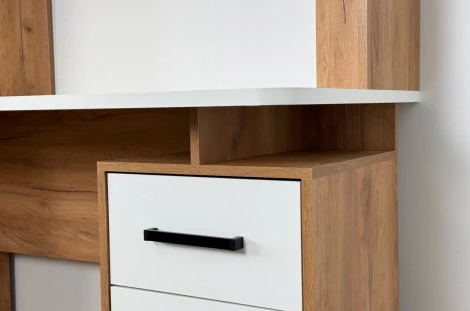 Лайт-2 Стол компьютерный 1200 Mebelson (ЛДСП/Дуб крафт золотой,Белый) арт.SKL2.1N02.2725