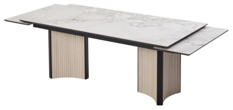 Стол СТРАДИВАРИ 200 цвет Гластонбери (GLASTONBURY SAVIA MATT), керамика / Дуб Галиано светлый M-City 64720