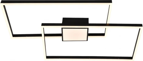 Потолочная люстра светодиодная Escada Twins 10284/3LED 164Вт металл/акрил, черный (регулировка яркости, 220V, пульт управления)