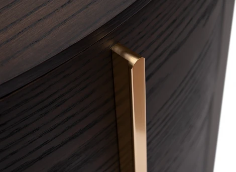 Тумбочка 2 ящика темный шпон 59*43*55см Garda Decor арт.77IP-30200