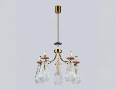 Потолочная люстра на штанге на штанге с керамикой Ambrella Ceramo Modern LH53183