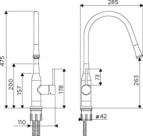 Смеситель Omoikiri Yatomi 4994247 для кухонной мойки