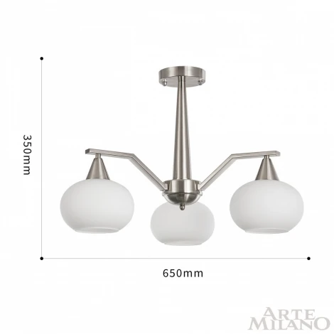 Потолочная люстра на штанге Arte Milano 279807/3 GR (220V, шарики)