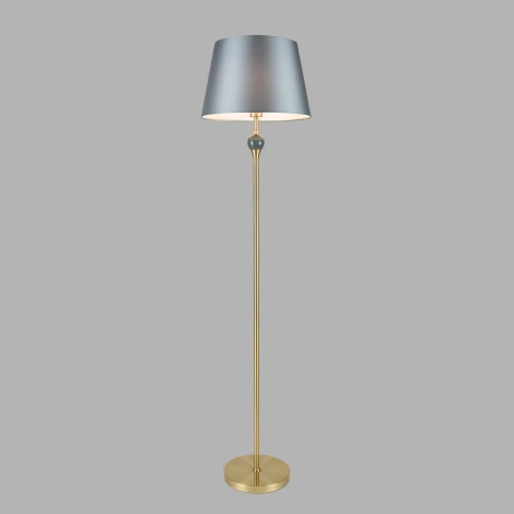 Торшер Lumion Eletra 8416/1F латунь/синий, металл/стекло/текстиль Е27 60W 220V