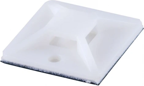 Площадка для хомутов самоклеящаяся 40х40 мм белая 25 шт. Stekker 32937