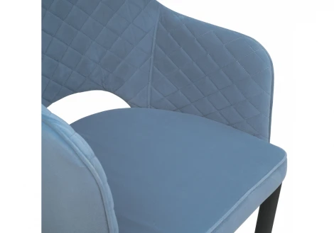Обеденный стул на металлокаркасе Woodville Vener light blue 11705