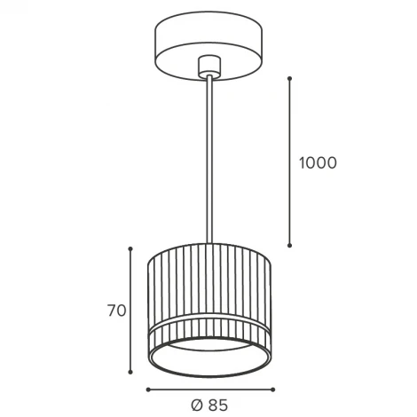 Подвесной светильник Wolta WSL-GX53/P18WG под лампу GX53 Белый / золотой NIMB