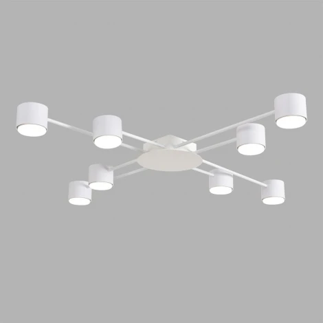 Потолочная люстра на штанге Lumion Benua 8305/8C белый, металл/акрил GX53 LED 8*7W 220V