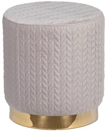Пуфик Garda Decor GY-BEN8143GOLD-LG (Золото/Светло-серый)