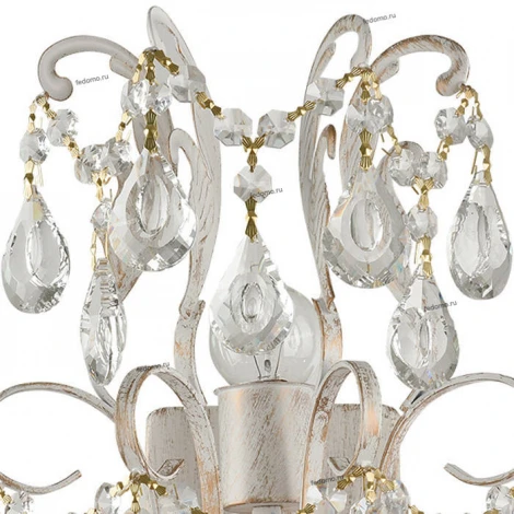 Бра IDLamp Сristallo 298/1A-Whitepatina