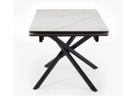 Кухонный стол Notta Мэриан 140 (200) х 80 snow alpin white / черный