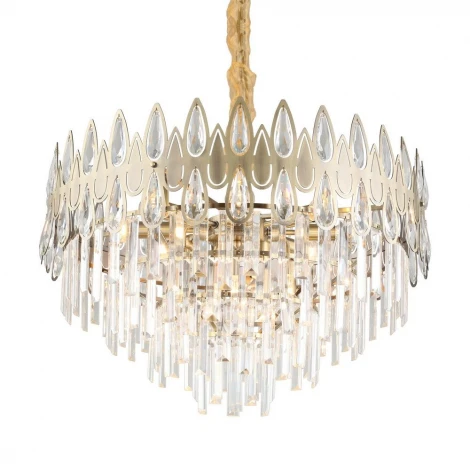 Подвесная люстра Omnilux Riposto OML-71713-12 (220V, хрусталь, на цепи, круглые)
