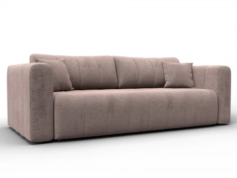 Диван прямой Лига-062 НПБ (ДСП,Фанера,ХДФ/Пластик/Велюр/Бежевый) Лига Диванов 130276