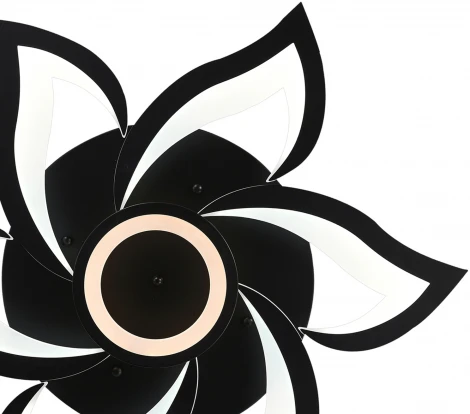 Потолочная люстра Natali Kovaltseva Olimp HIGH-TECH LED LAMPS 82020 BLACK (регулировка яркости, 220V, пульт управления, цветы)