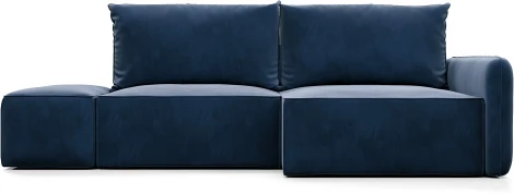ПОРТЛЕНД Диван угловой с банкеткой синий D1 furniture арт.AAA41671005