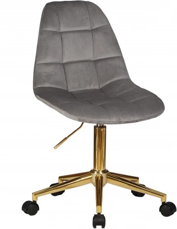 9800-Gold-LM DIANA, цвет серый велюр (MJ9-75) Офисное кресло для персонала DIANA (серый велюр (MJ9-75))