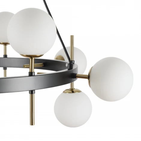 Подвесная люстра MyFar Robert MR2331-12P (220V, на тросе, шарики, круглые)