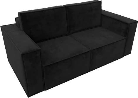 Диван прямой Куба мини (Черный/Велюр) Лига Диванов арт.121876
