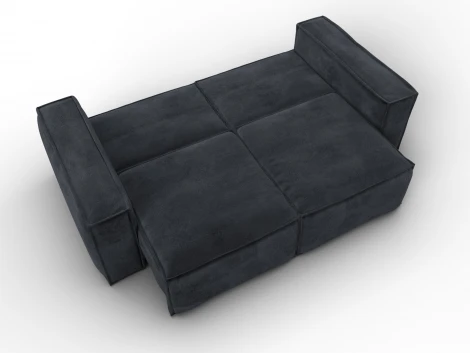 Диван прямой Лига-081 НПБ (ДСП/Пластик/Велюр/Темно-серый) Лига Диванов 134138