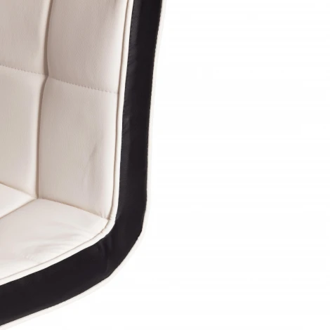 Стул барный BARBER (mod. KY711D) белый/черный/хром (металл/экокожа)