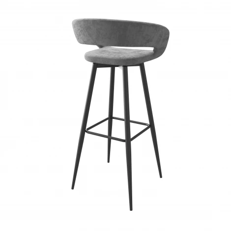 Стул барный Р 900, Черный/GREY LUX b22 МАМАДОМА Барни 102221