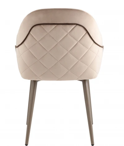 Стул Новел New велюр серо-коричневый, ножки бежево-серые Stool Group арт.УТ000039823