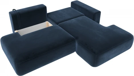 Диван угловой Лига-036 НПБ Модерн правый угол Лига Диванов (Велюр) арт.127776