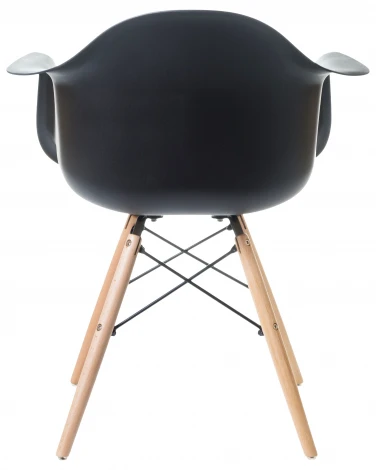 Стул обеденный DAW (ножки светлый бук, цвет сиденья чёрный)