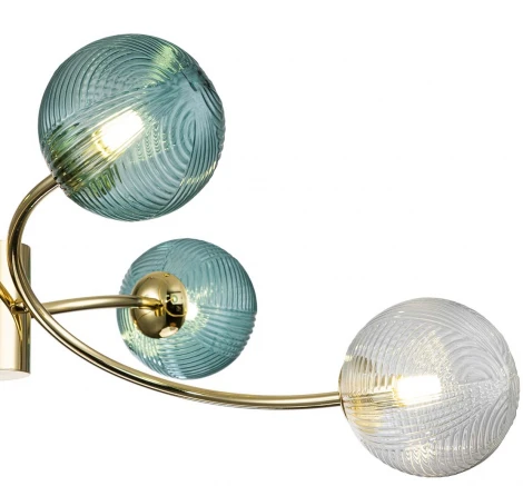 Потолочная люстра на штанге Indigo Selva V000296 (220V, шарики, молекулы)