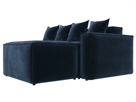 Диван угловой модульный Лига-063 угол правый (ДСП/Пластик/Велюр/Синий) Лига Диванов 129794