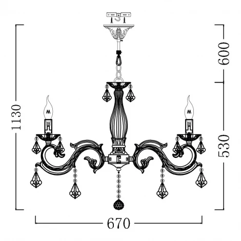 Подвесная люстра Maytoni Bronze ARM245-06-W