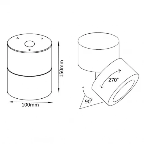 Накладной точечный светильник Crystal Lux CLT 412 412С BL
