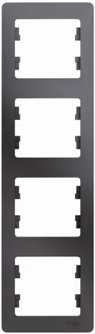 Рамка на 4 поста (графит) Systeme Electric Glossa GSL001308