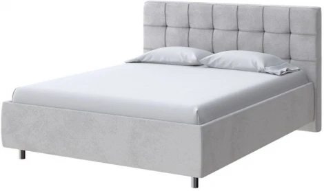 PROxSON Кровать Nety без основания (Ткань: Велюр Teddy Стальной) 140x190