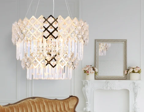 Подвесная люстра Ambrella TRADITIONAL TR5275 (220V, хрусталь, на тросе, круглые)